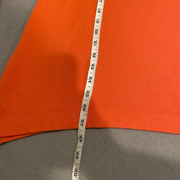 Isaac Mizrahi Live Essentials Orange Tangerine Long Sleeve Cotton - Large - Picture 7 of 10